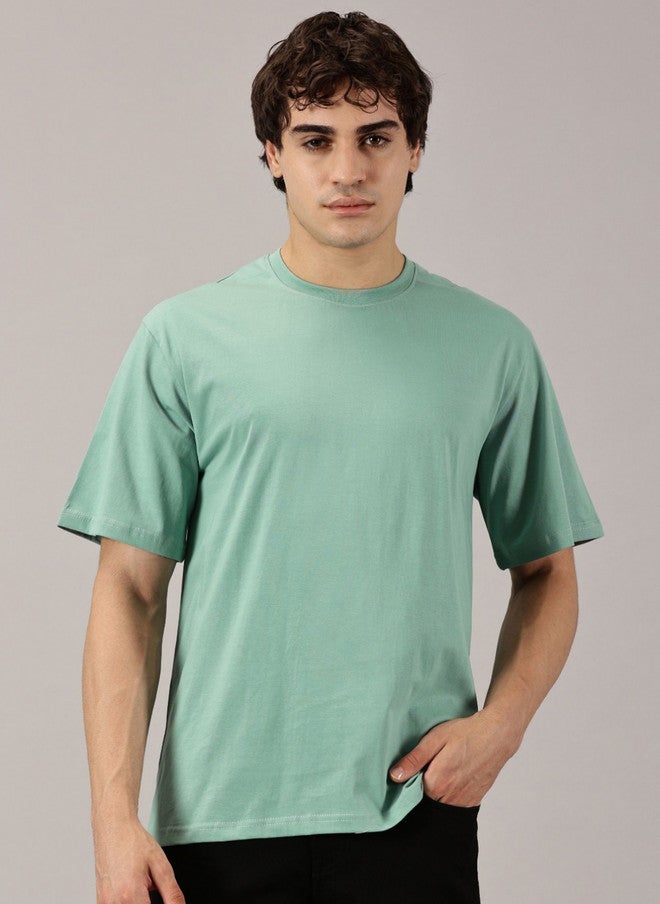 Rodzen Men Pack of 3 Solid Round Neck Pure Cotton Oversized T-shirts - Image 2